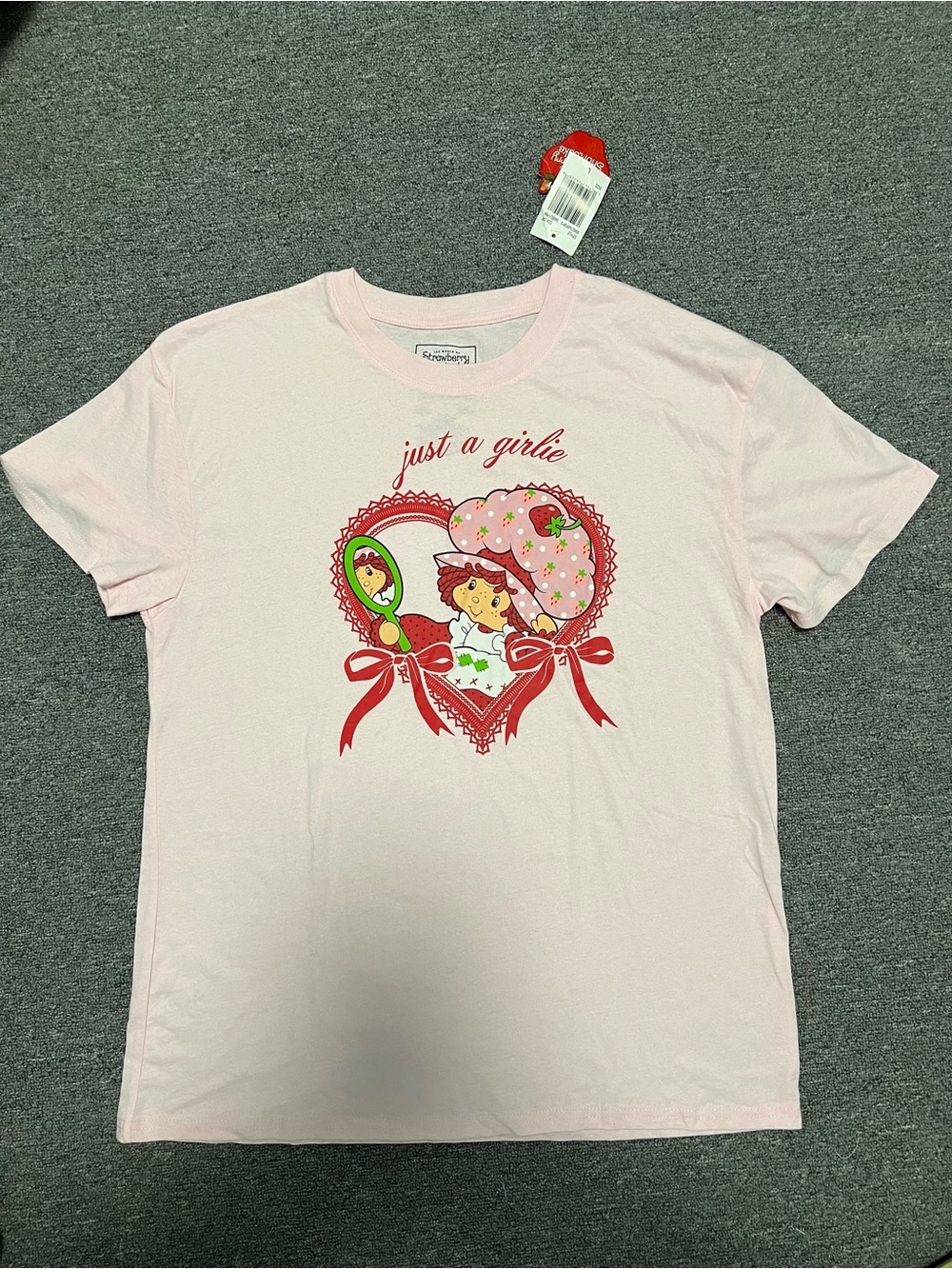 Strawberry Shortcake Pink Graphic Tee Adult L